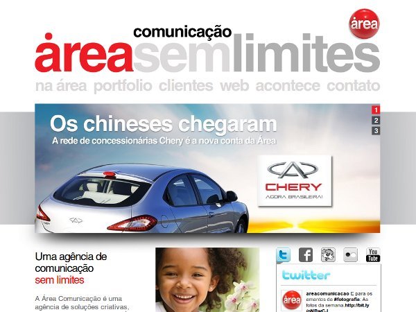 site da área, home