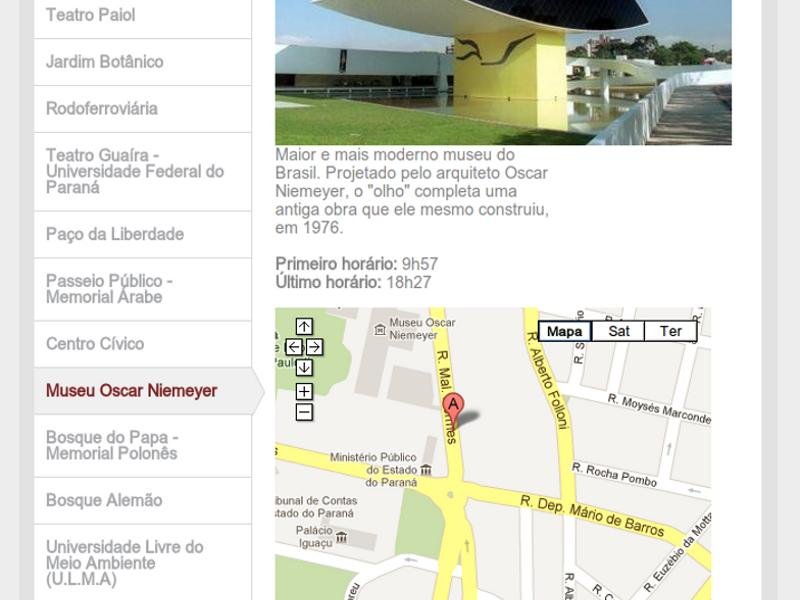 Guia turismo, com mapa